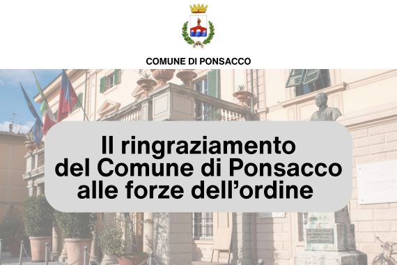 Ringraziamento forze dell'ordine 
