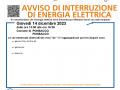 AVVISO INTERRUZIONE DI ENERGIA ELETTRICA 14/12/2023